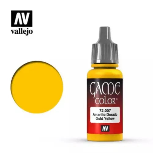 Vallejo Game Colour Acrylic Paint 17ml - 72.007 Gold Yellow FRENLY BRICKS - Open 7 Days