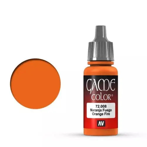Vallejo Game Colour Acrylic Paint 17ml - 72.008 Orange Fire FRENLY BRICKS - Open 7 Days
