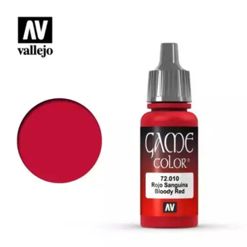 Vallejo Game Colour Acrylic Paint 17ml - 72.010 Bloody Red FRENLY BRICKS - Open 7 Days