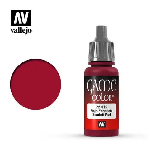 Vallejo Game Colour Acrylic Paint 17ml - 72.012 Scarlet Red FRENLY BRICKS - Open 7 Days