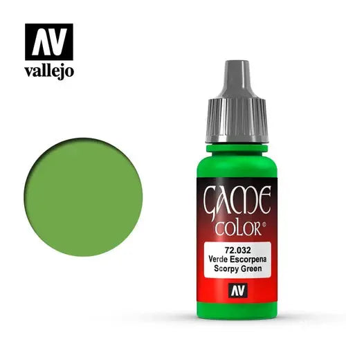 Vallejo Game Colour Acrylic Paint 17ml - 72.032 Scorpy Green FRENLY BRICKS - Open 7 Days