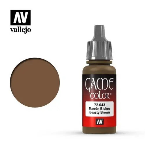 Vallejo Game Colour Acrylic Paint 17ml - 72.043 Beasty Brown FRENLY BRICKS - Open 7 Days