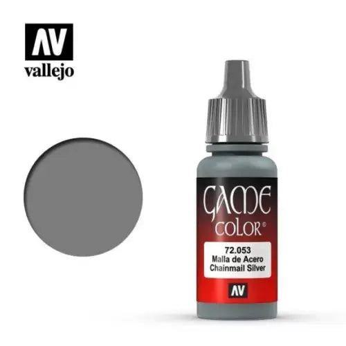 Vallejo Game Colour Acrylic Paint 17ml - 72.053 Chainmail Silver FRENLY BRICKS - Open 7 Days