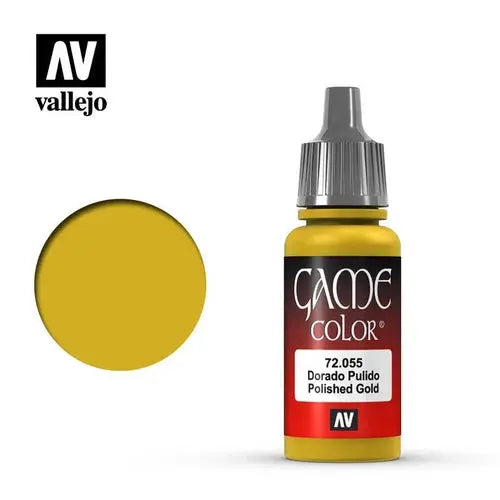 Vallejo Game Colour Acrylic Paint 17ml - 72.055 Polished Gold FRENLY BRICKS - Open 7 Days