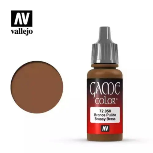 Vallejo Game Colour Acrylic Paint 17ml - 72.058 Brassy Brass FRENLY BRICKS - Open 7 Days