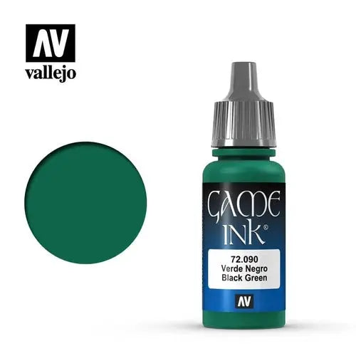 Vallejo Game Colour Fantasy Game Ink 17ml - 72.090 Black Green FRENLY BRICKS - Open 7 Days