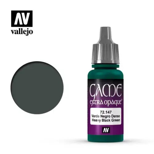 Vallejo Game Colour Fantasy Extra Opaque 17ml - 72.147 Heavy Black Green FRENLY BRICKS - Open 7 Days