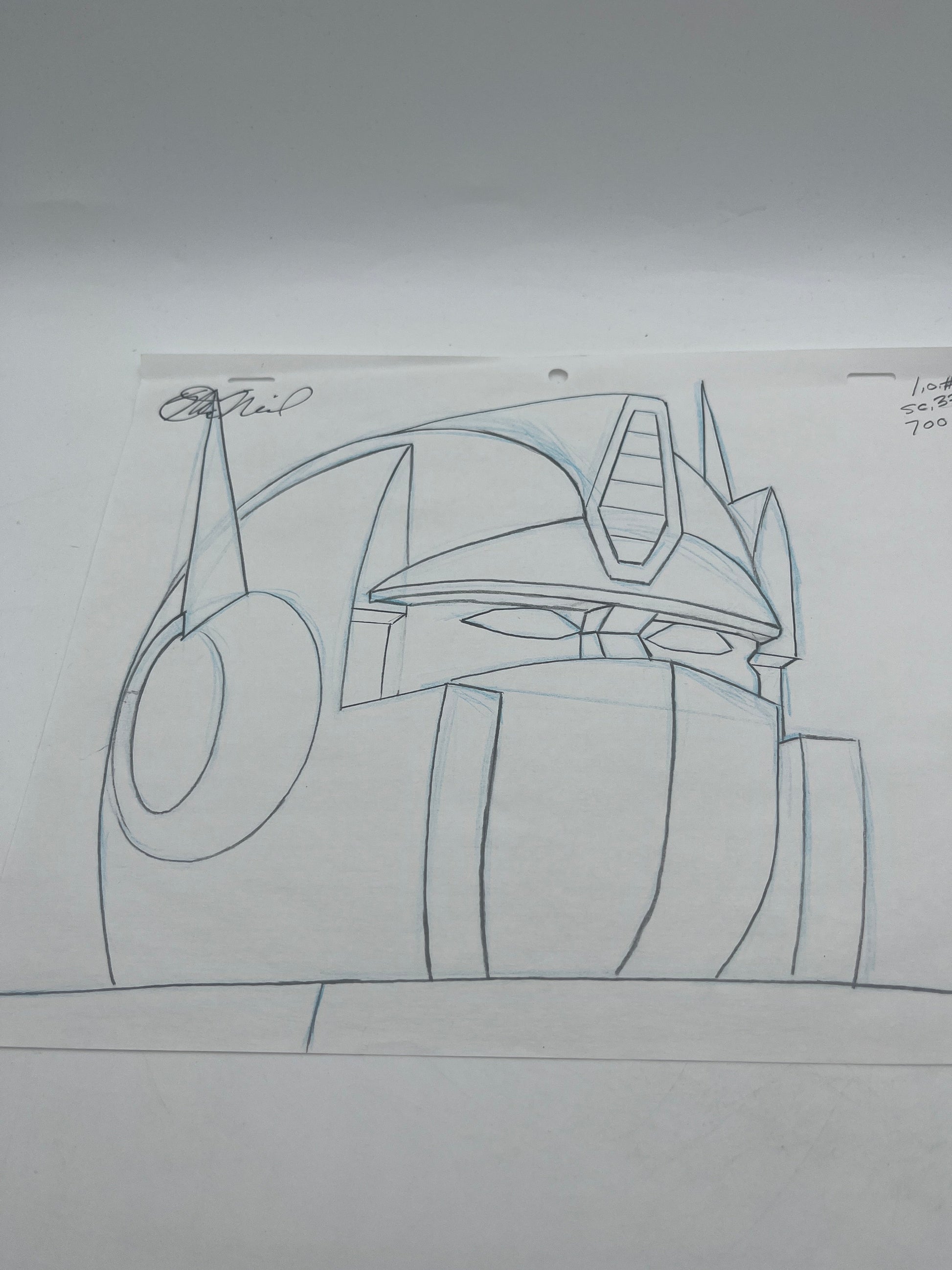 Optimus Prime Transformers Animation Production Cel & Drawing FRENLY BRICKS - Open 7 Days