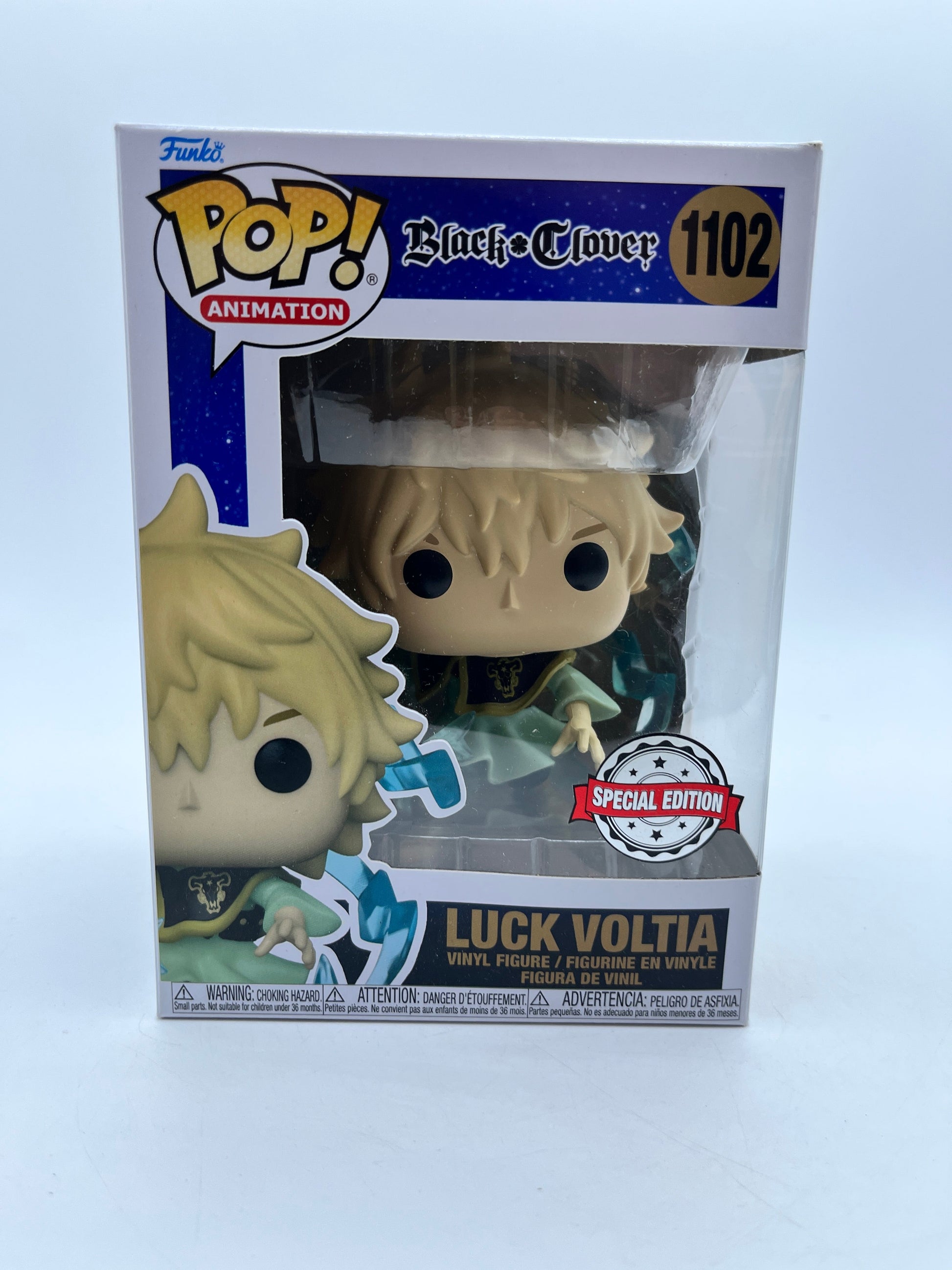 Funko POP! Animation Black Clover Luck Voltia #1102 - Special Edition FRENLY BRICKS - Open 7 Days