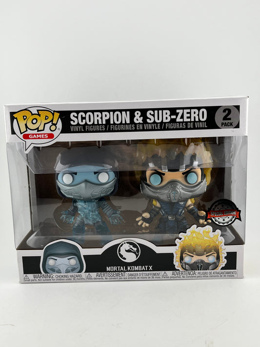 Funko POP! Games Mortal Kombat X - Scorpin & Sub Zero (2 Pack) - Special Edition FRENLY BRICKS - Open 7 Days