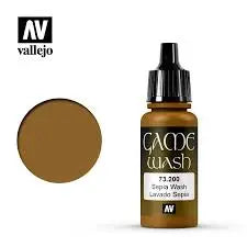Vallejo Game Colour Wash 17ml - 73.200 Sepia Wash FRENLY BRICKS - Open 7 Days