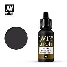Vallejo Game Colour Wash 17ml - 73.201 Black Wash FRENLY BRICKS - Open 7 Days
