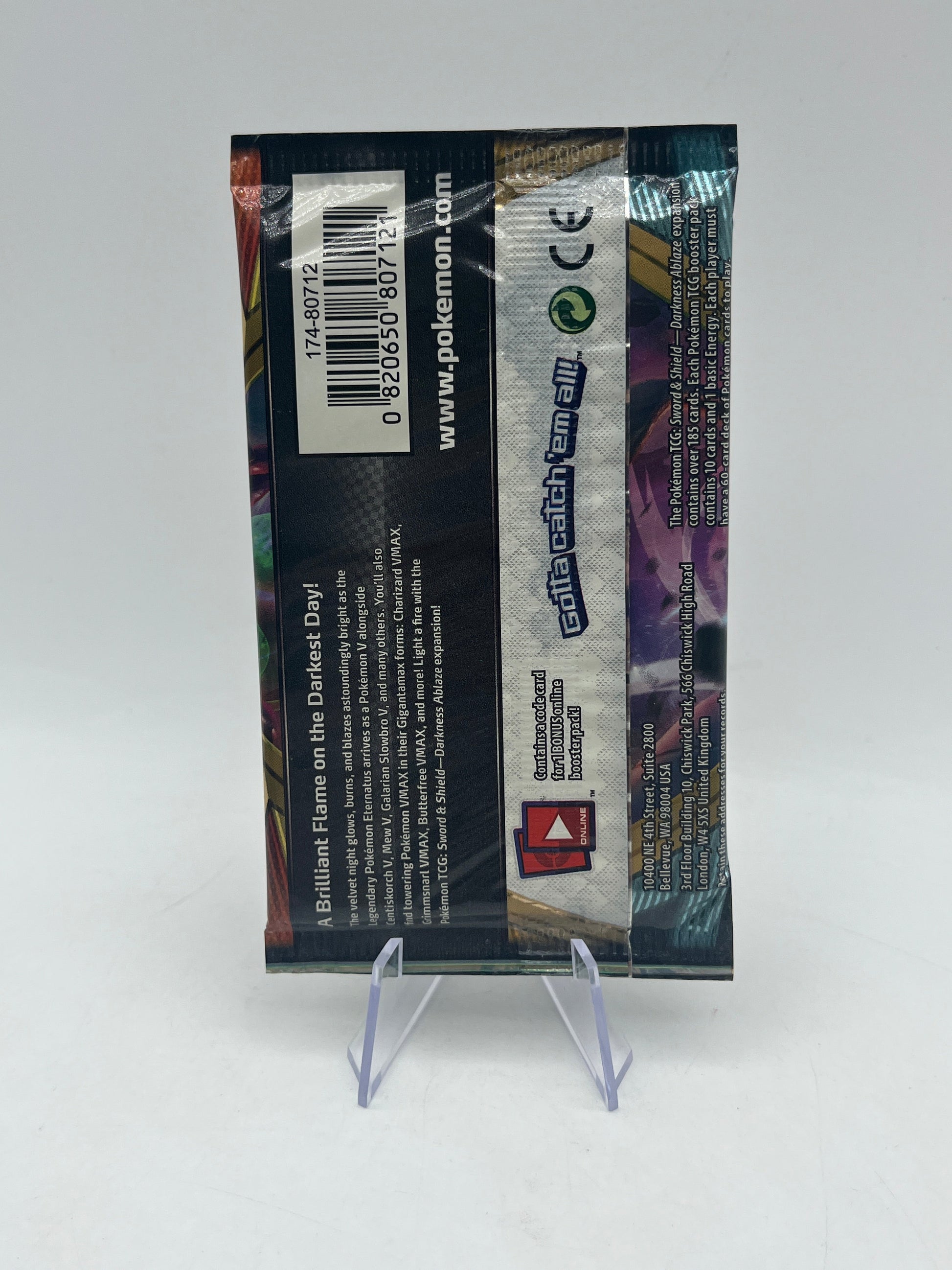 Pokemon TCG Sword & Shield Darkness Ablaze Booster Pack Art Set SEALED x4 FRENLY BRICKS - Open 7 Days