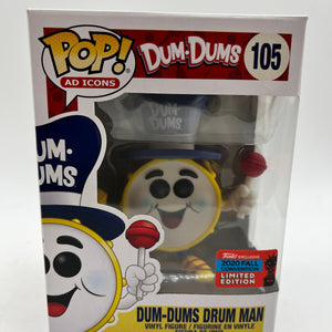 Funko POP! Ad Icons Dum•Dums - Dum-Dums Drum Man #105 - Fall Limited Edition FRENLY BRICKS - Open 7 Days