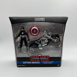 Marvel Legends Captain America Civil War & Motorcycle Action Figure - Sealed FRENLY BRICKS - Open 7 Days