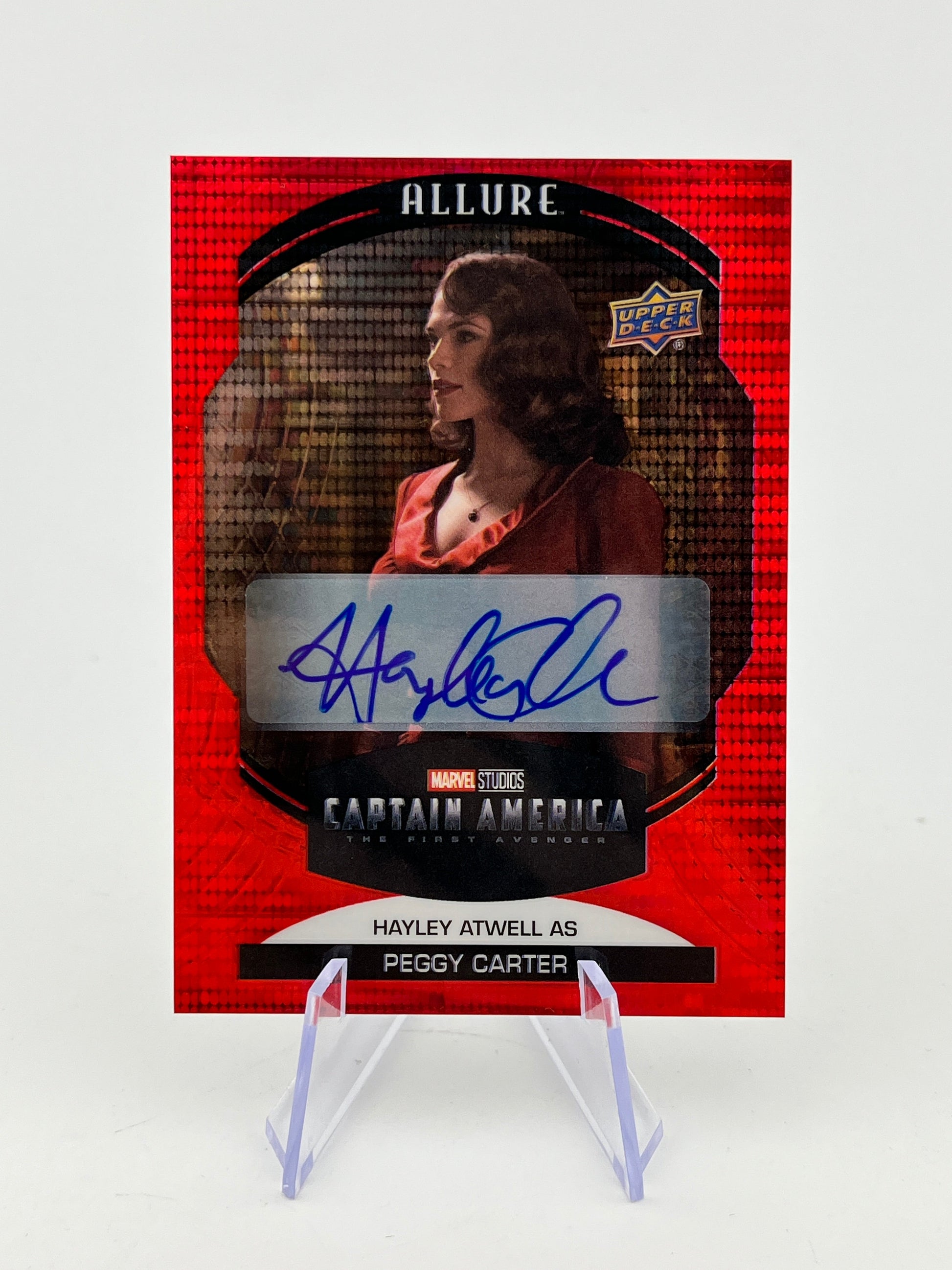 Upper Deck Marvel Infinity Saga - Allure Red Auto Hayley Atwell as Peggy Carter FRENLY BRICKS - Open 7 Days