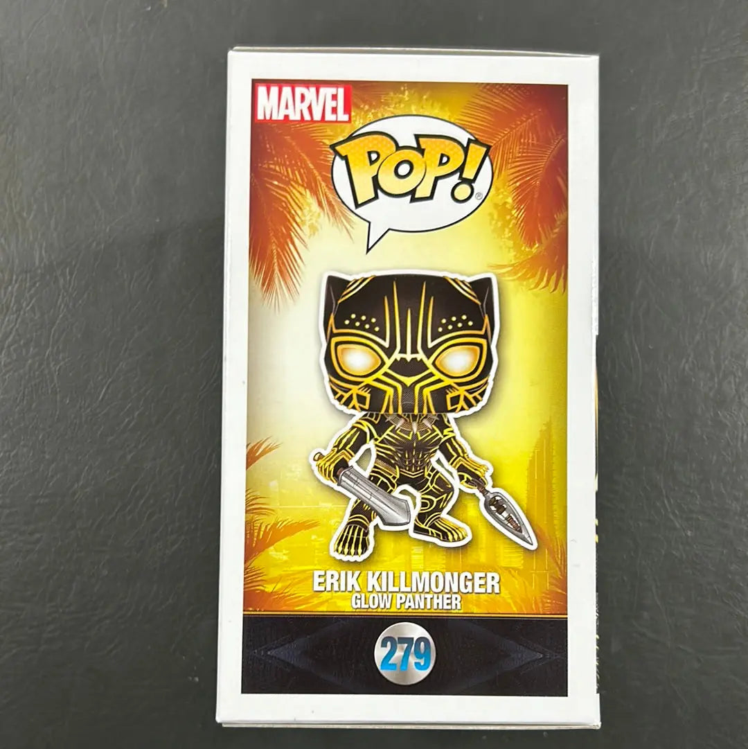 Erik Killmonger Glow Marvel Black Panther Funko Pop! #279 FRENLY BRICKS - Open 7 Days