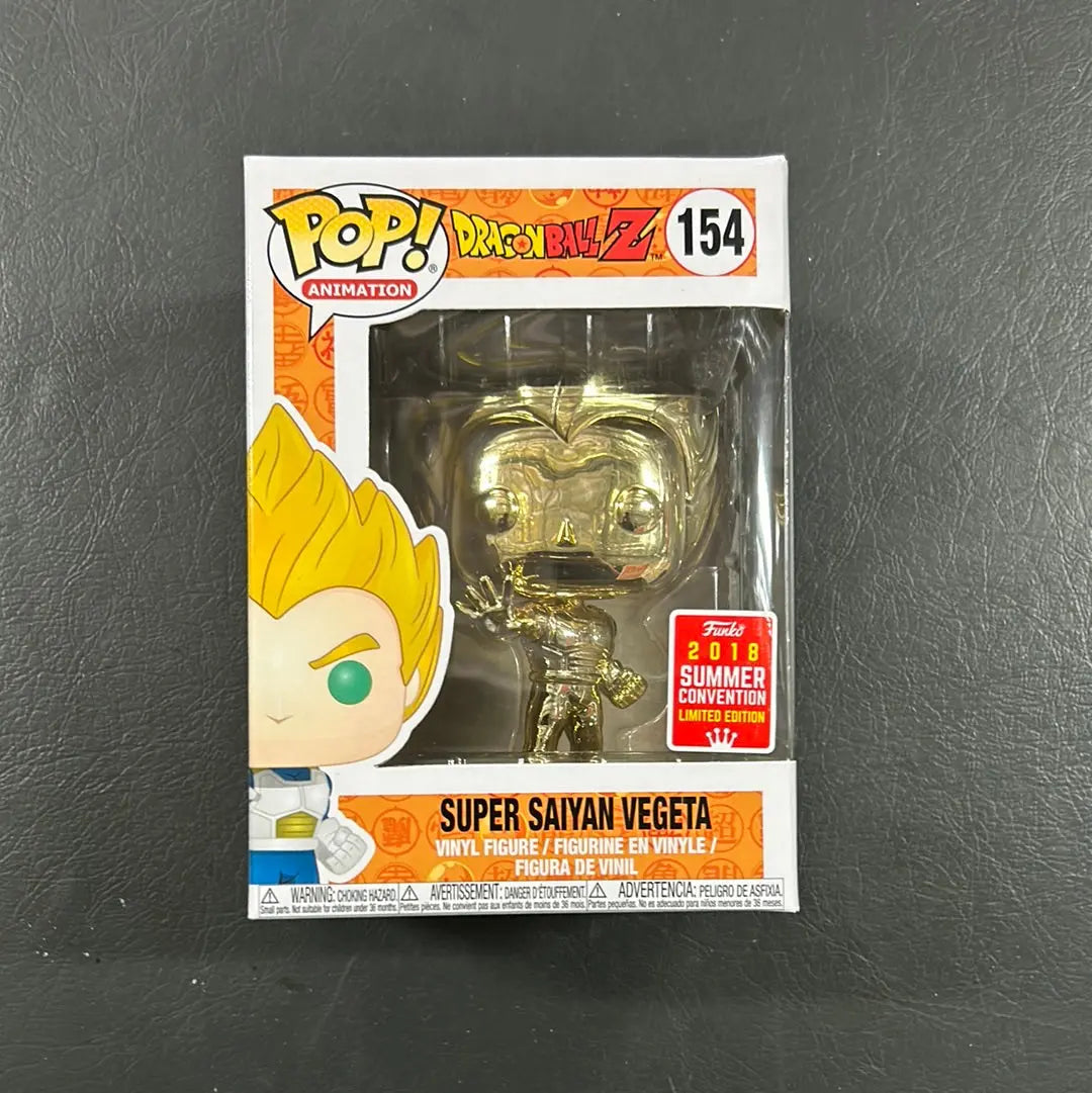 Funko Pop! Animation Dragonball Z #154 Super Saiyan Vegeta 2018 Convention FRENLY BRICKS - Open 7 Days