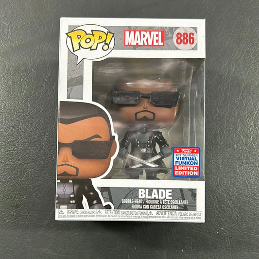 Pop Vinyl Marvel #886 Blade 2021 Virtual Funkon FRENLY BRICKS - Open 7 Days