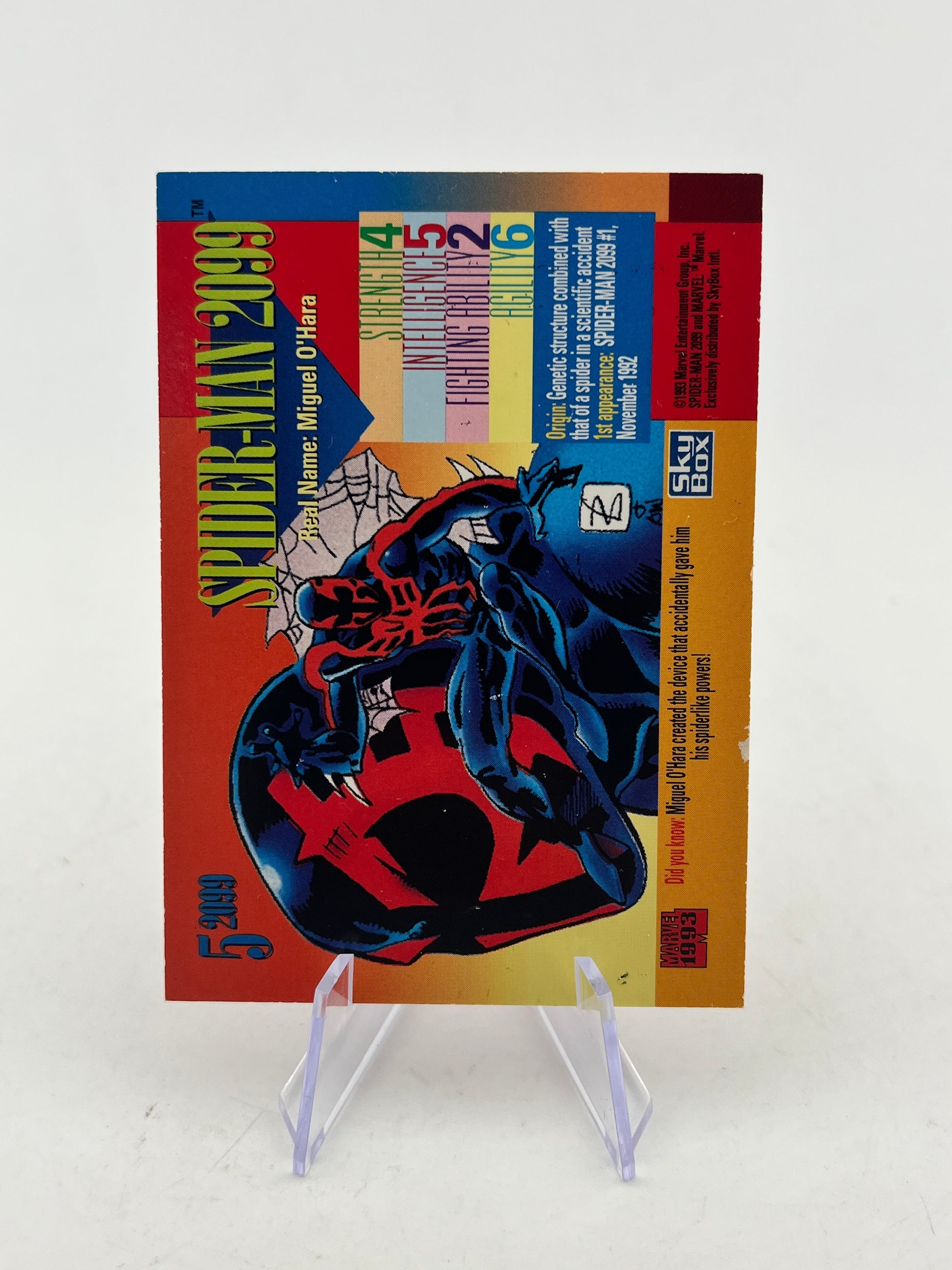 1993 SkyBox Marvel Universe Series 4 - Spider-Man 2099 Red Foil Card #5 FRENLY BRICKS - Open 7 Days