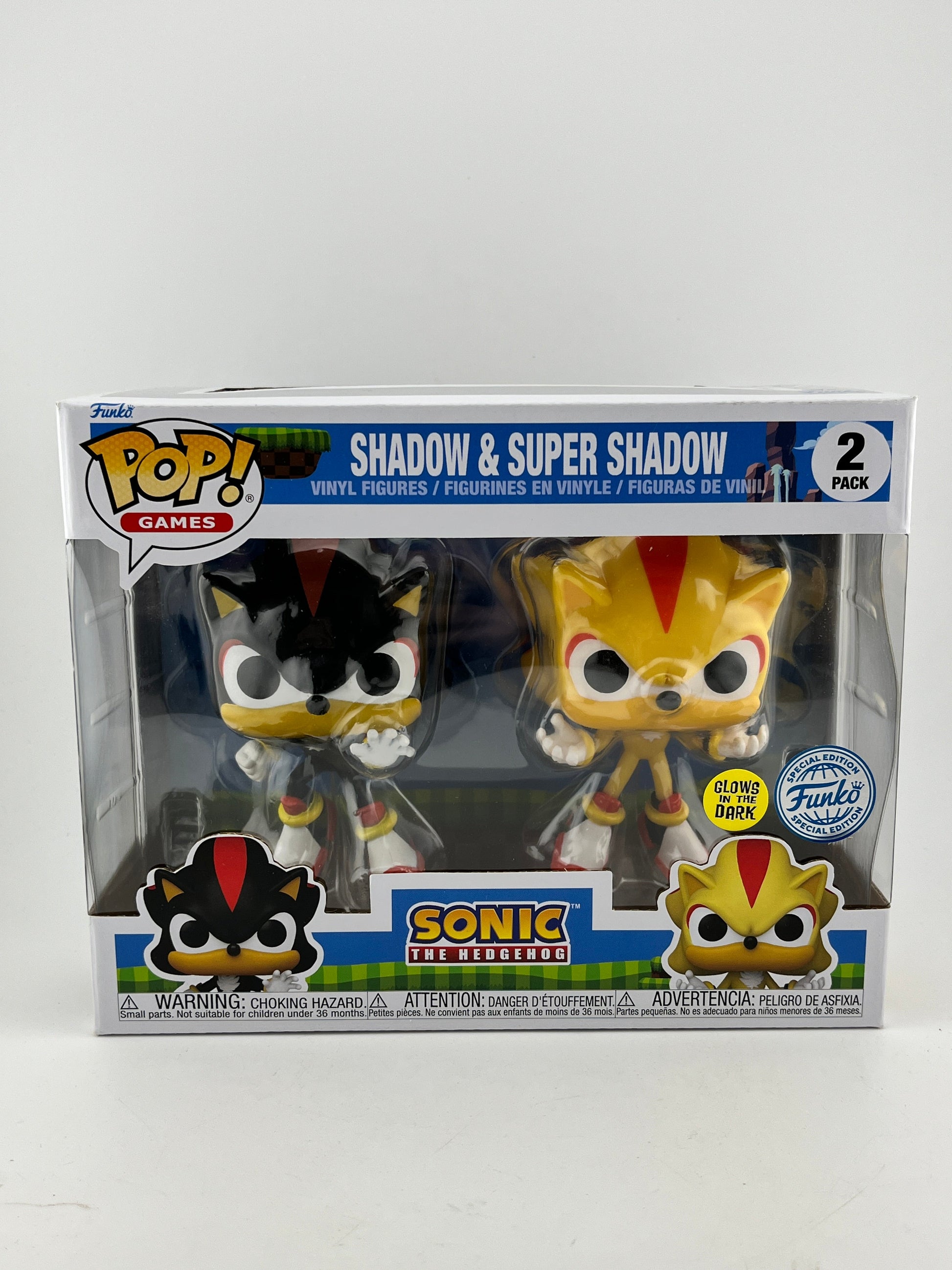Funko POP! Games Sonic The Hedgehog - Shadow & Super Sonic (2 Pack) - Glow Special Edition FRENLY BRICKS - Open 7 Days