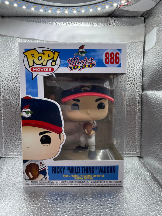 Funko Pop MOVIES #886 MAJOR LEAGUE Ricky "Wild Thing" Vaughn NEW FRENLY BRICKS - Open 7 Days