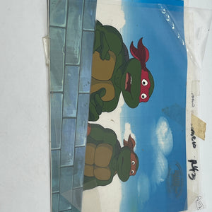 1987 Animation’s Production Cel - TMNT - “Raphael & Michelangelo” Hand Painted FRENLY BRICKS - Open 7 Days