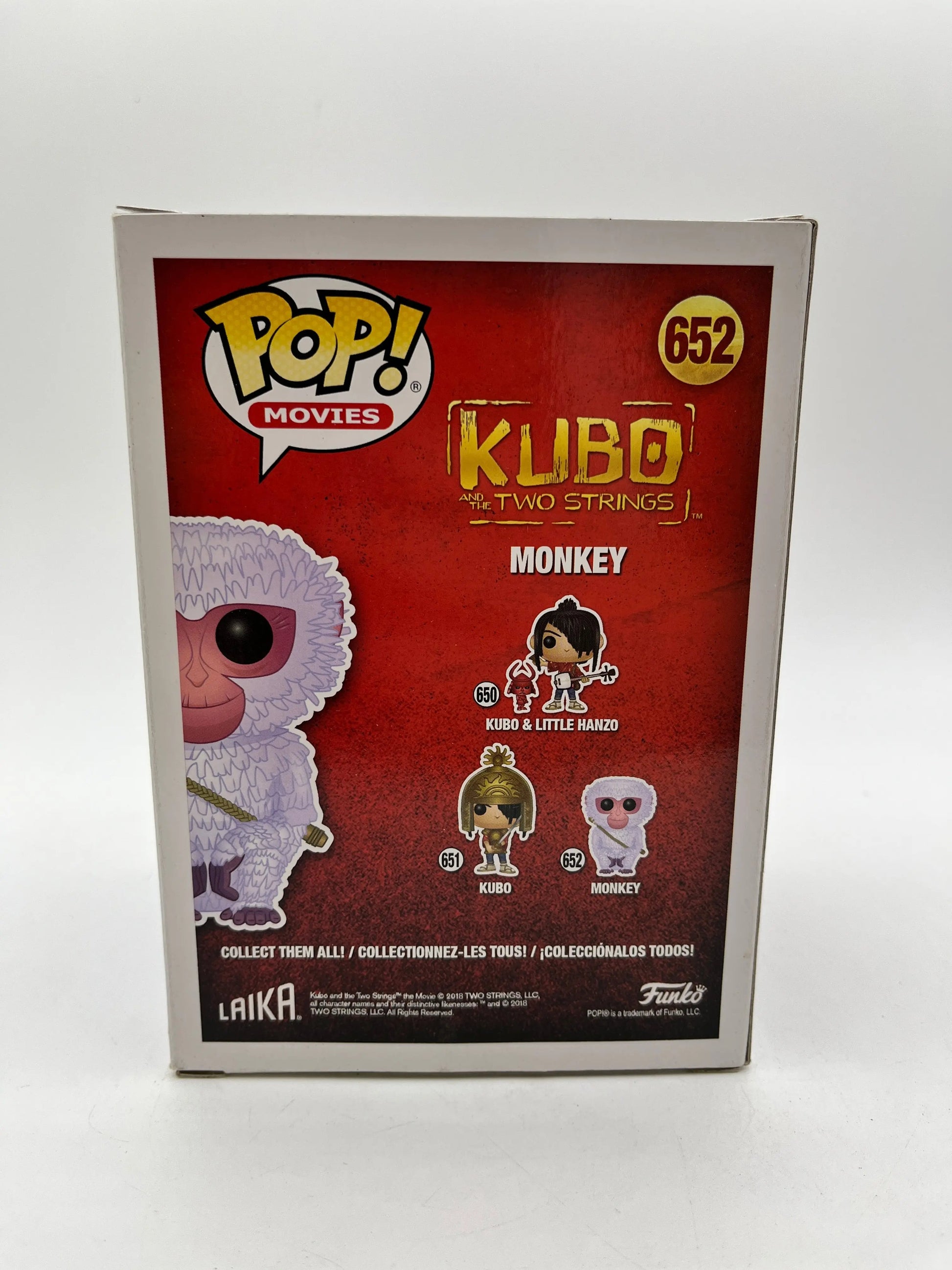 Funko POP! Movies Kubo and the Two Strings Monkey #652 - Vinyl Collectable FRENLY BRICKS - Open 7 Days