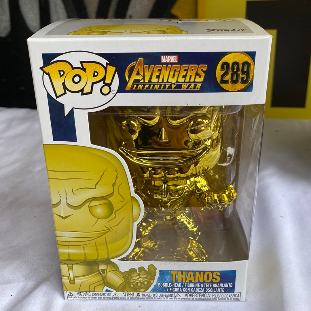 Funko POP! Thanos #289 GOLD CHROMER FRENLY BRICKS - Open 7 Days