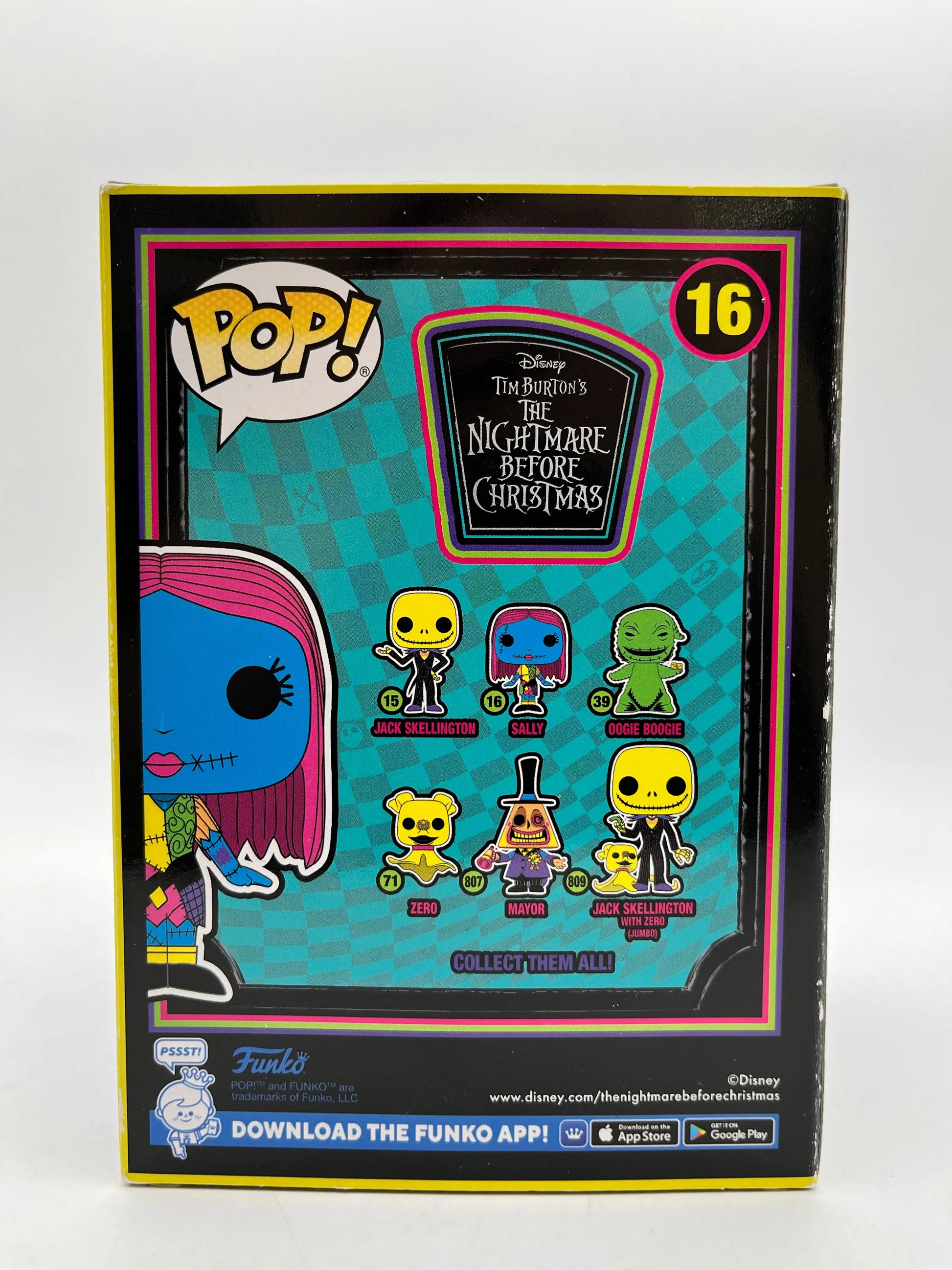 Funko POP! Disney Sally #16 - Tim Burtons The Nightmare Before Christmas - Blacklight Edition FRENLY BRICKS - Open 7 Days
