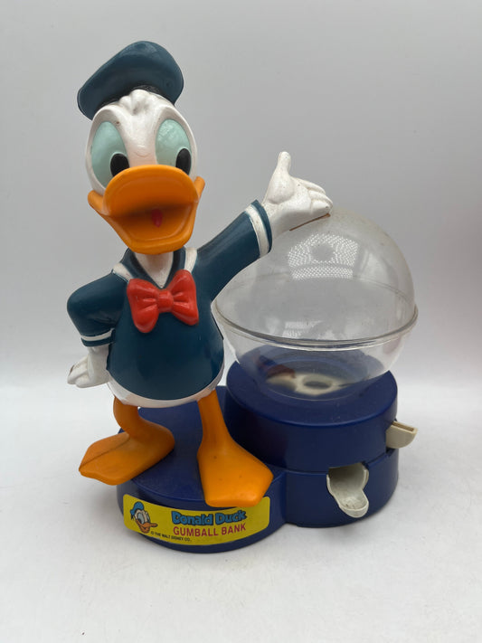 Rare Vintage 1988 Disney Donald Duck Gumball Machine Coin Bank Superior FRENLY BRICKS - Open 7 Days