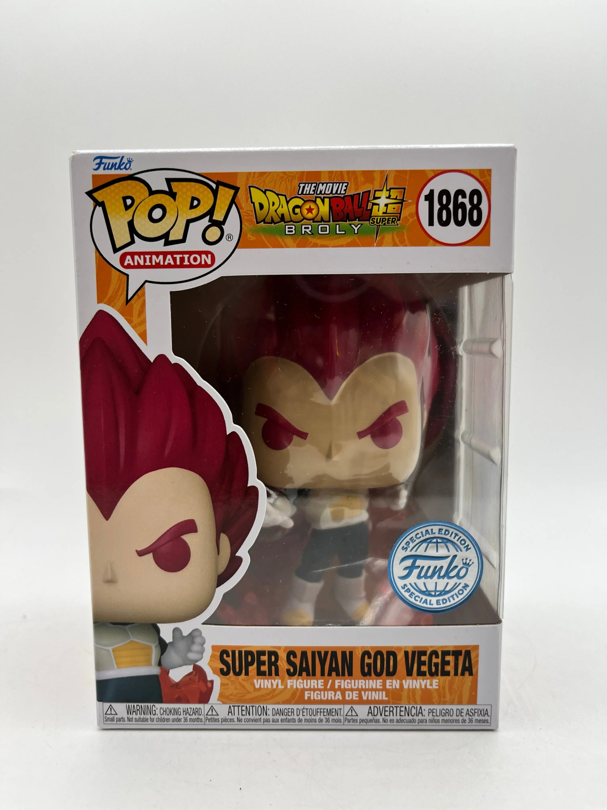 Funko POP! Animation DragonBall Super Broly - Super Saiyan God Vegeta #1868 Special Edition FRENLY BRICKS - Open 7 Days