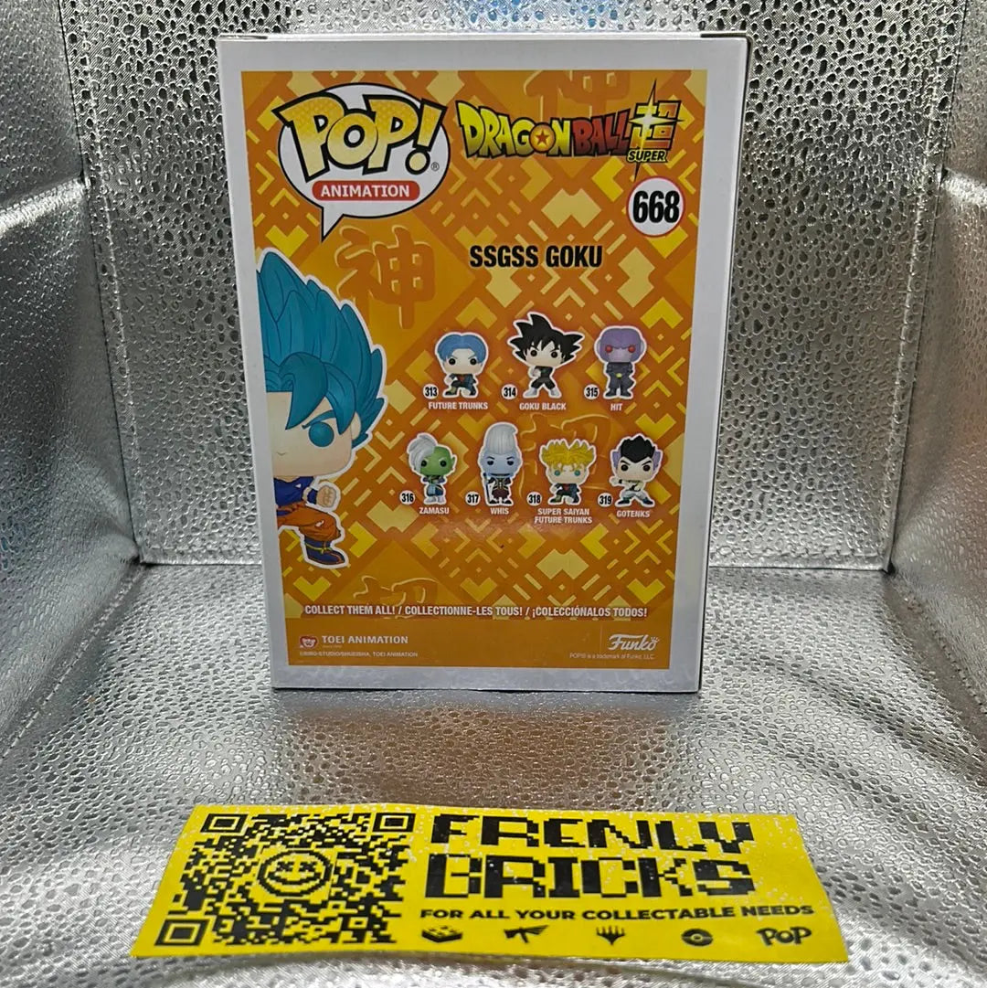 Pop Vinyl Dragon Ball Super 668 Ssgss Goku FRENLY BRICKS - Open 7 Days