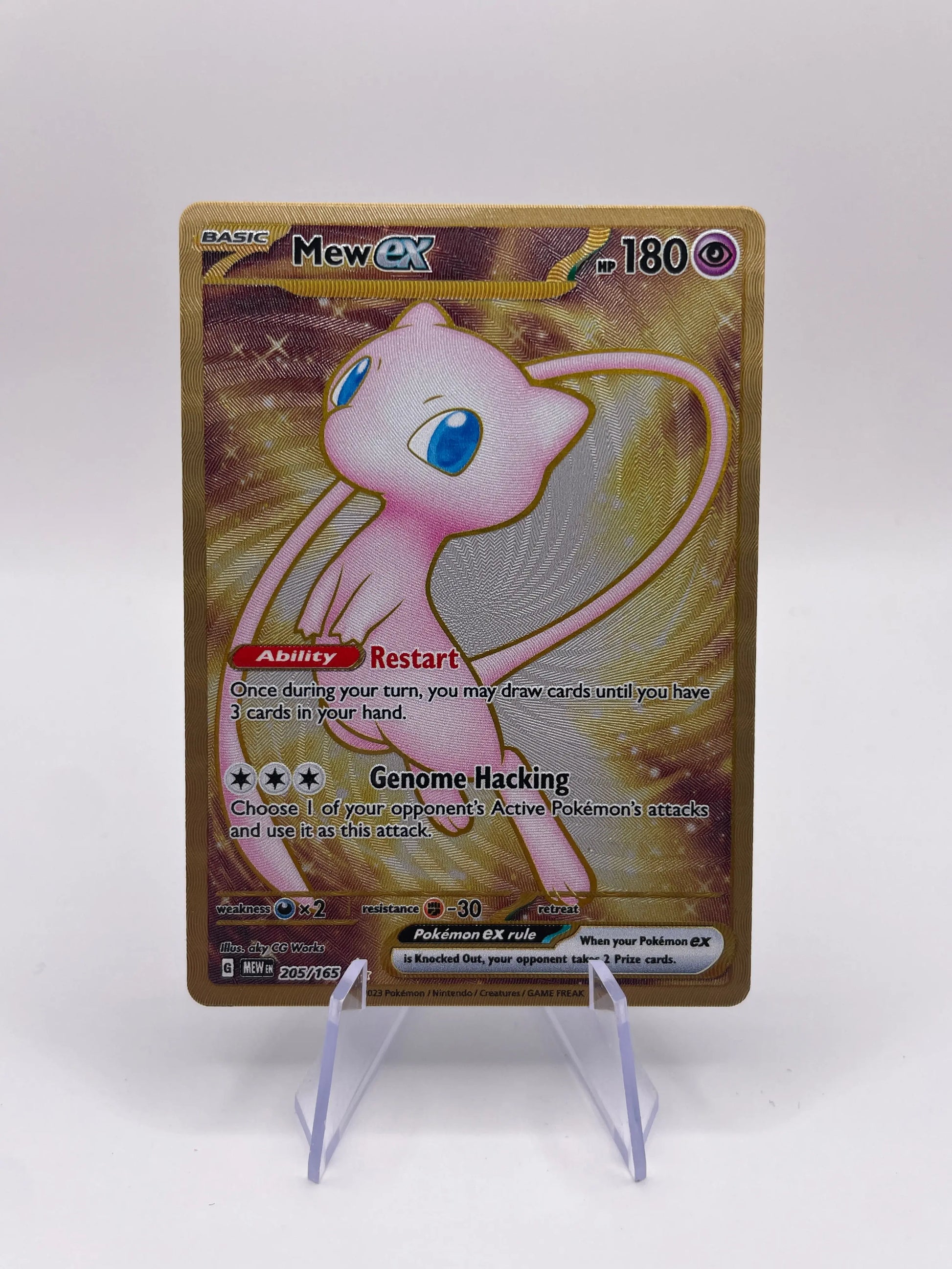 2024 Pokemon TCG - Mew ex - 205/165 (Metal Card) - SV: Scarlet & Violet 151 - MINT FRENLY BRICKS - Open 7 Days