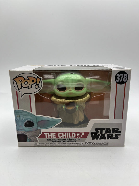 Funko POP! Star Wars The Mandalorian The Child With Cup #378 FRENLY BRICKS - Open 7 Days