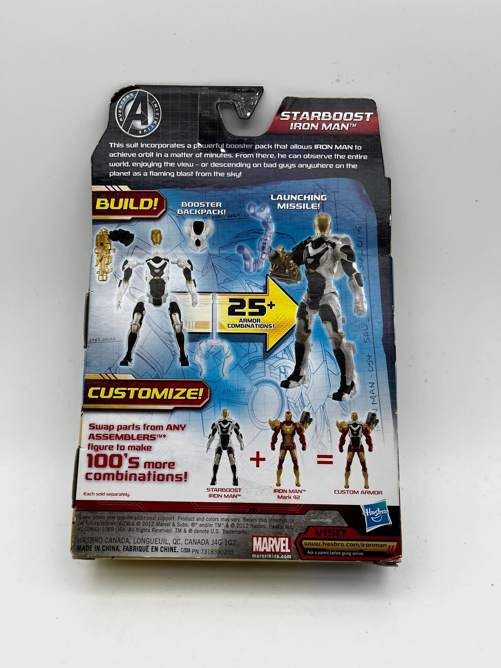 Starboost Iron Man, Iron Man 3 Assemblers 2012 Action Figure Toy Model FRENLY BRICKS - Open 7 Days