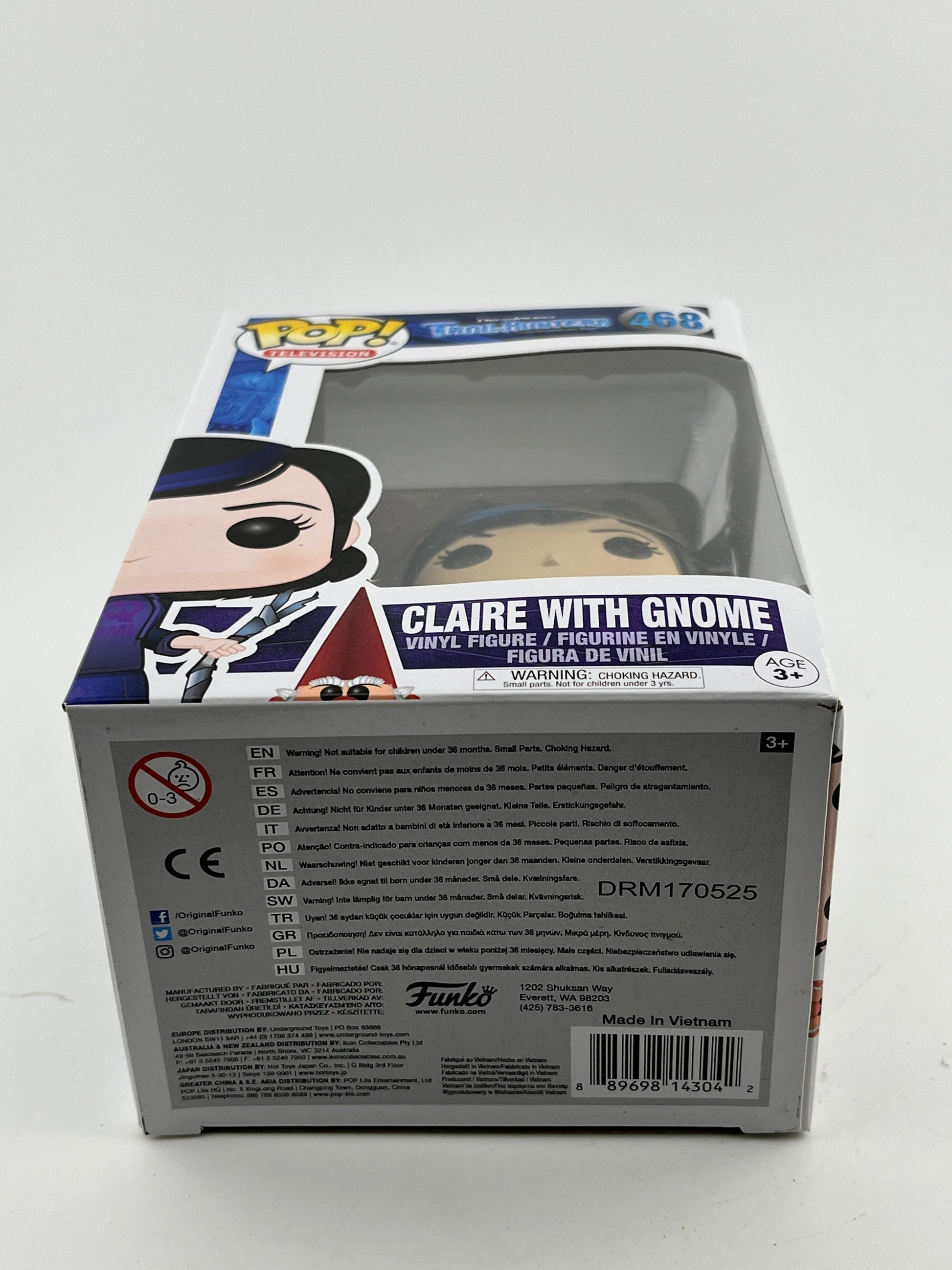 Funko POP! Television Troll Hunters - Claire With Gnome #468 - Vinyl Collectable FRENLY BRICKS - Open 7 Days
