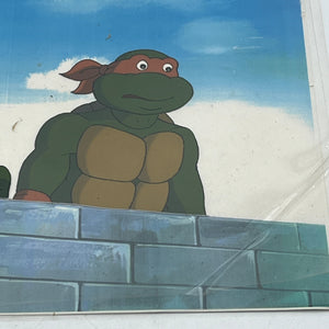 1987 Animation’s Production Cel - TMNT - “Raphael & Michelangelo” Hand Painted FRENLY BRICKS - Open 7 Days