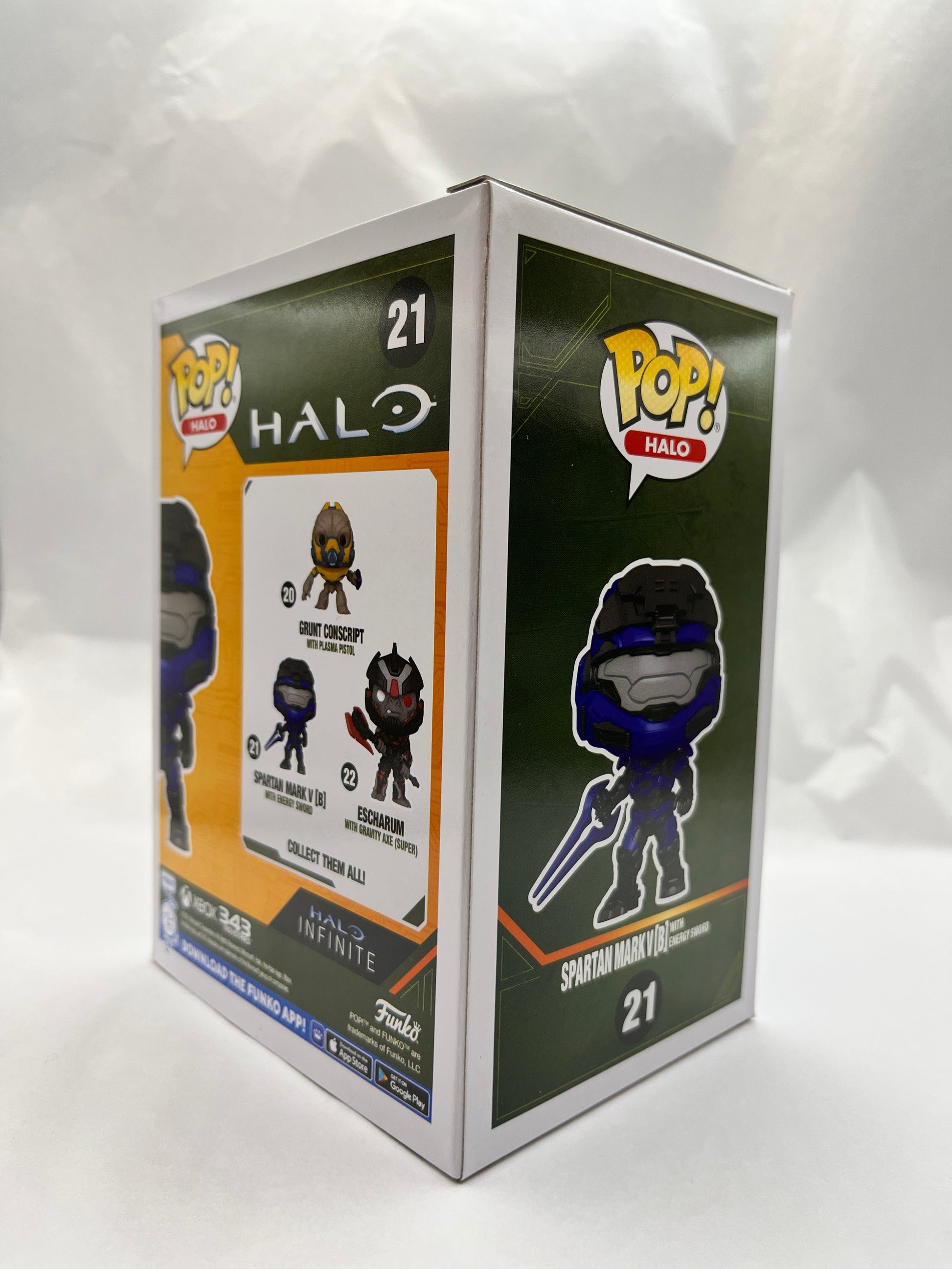 Funko POP! Halo - Halo Spartan Mark V [B] With Energy Sword #21 - Limited Edition Chase FRENLY BRICKS - Open 7 Days