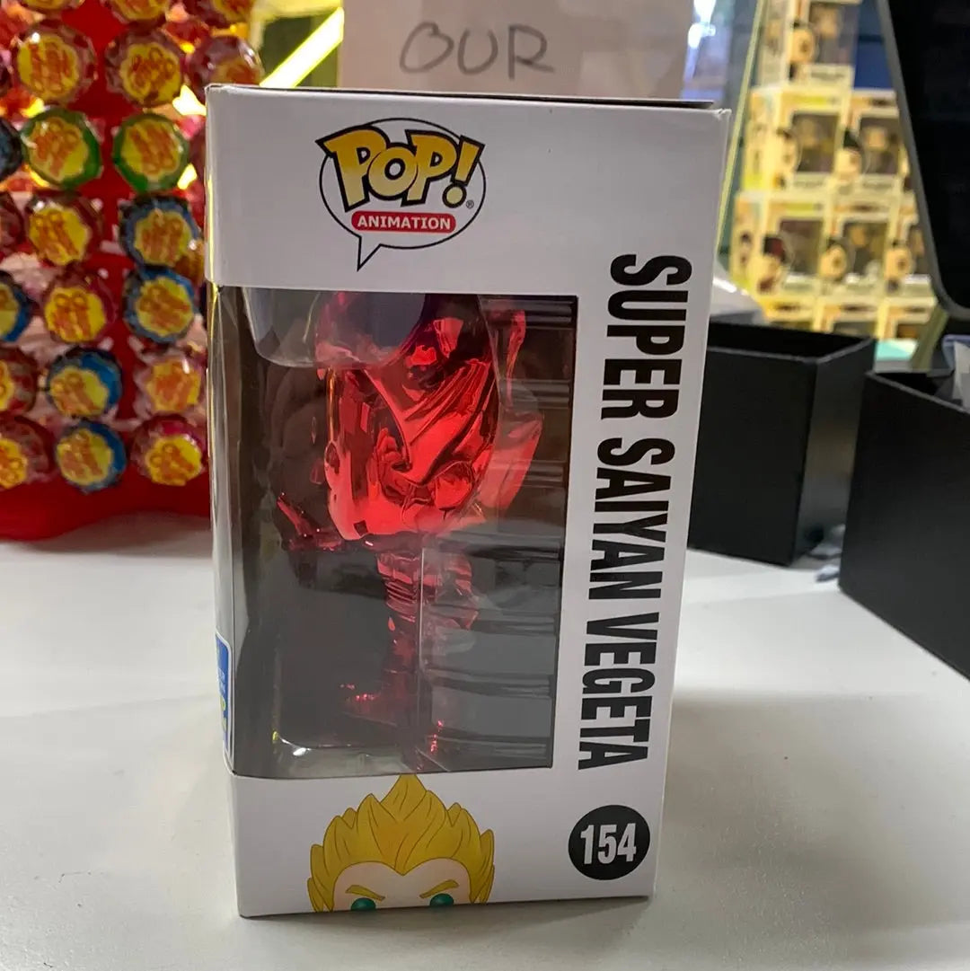 Dragon Ball Z Vegeta Red Chrome 154 Pop Vinyl Funko SDCC 2019 Exclusive ComicCon FRENLY BRICKS - Open 7 Days