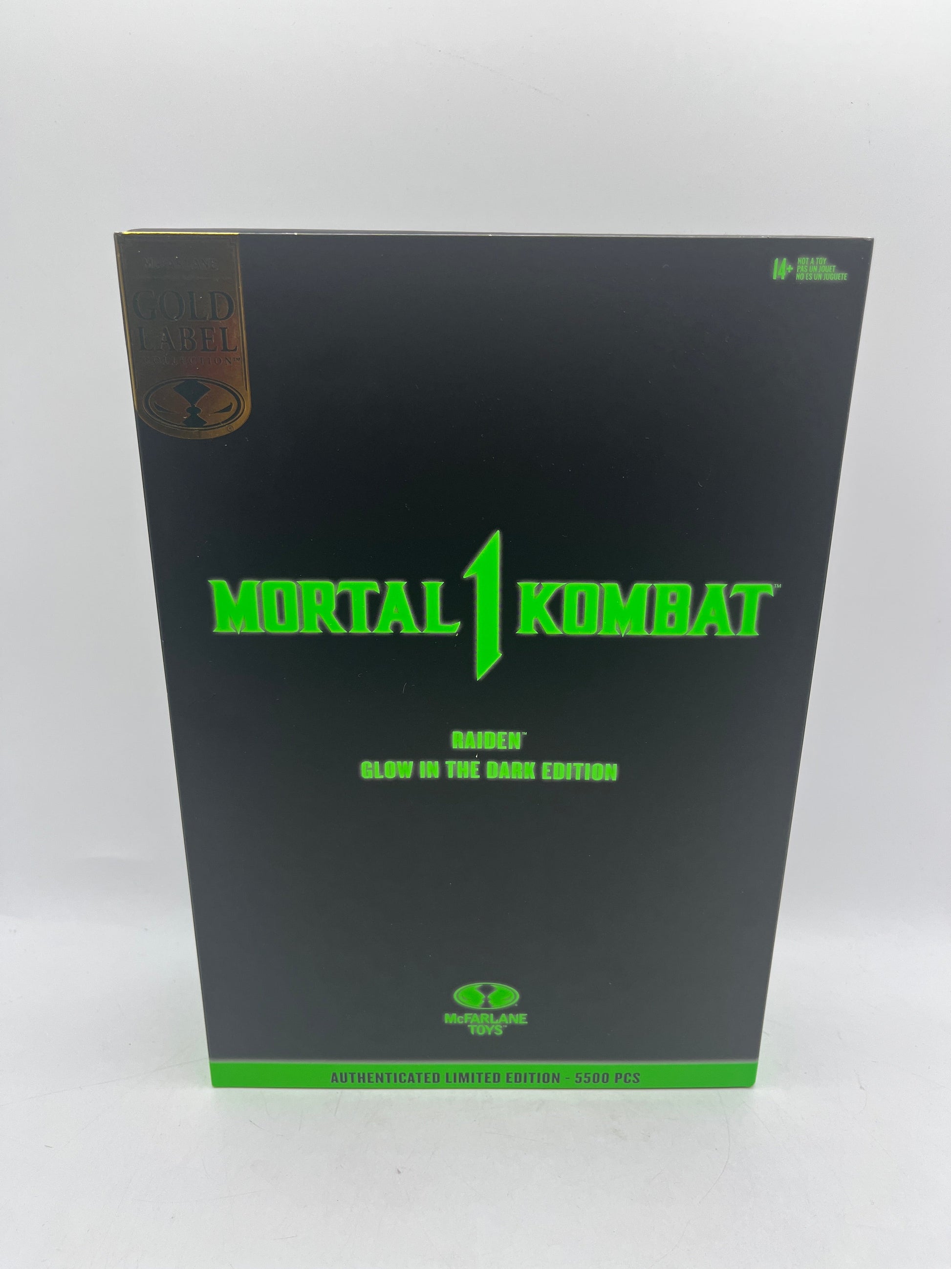 McFarlane Toys Mortal Kombat Raiden GITD LE Gold Label FRENLY BRICKS - Open 7 Days