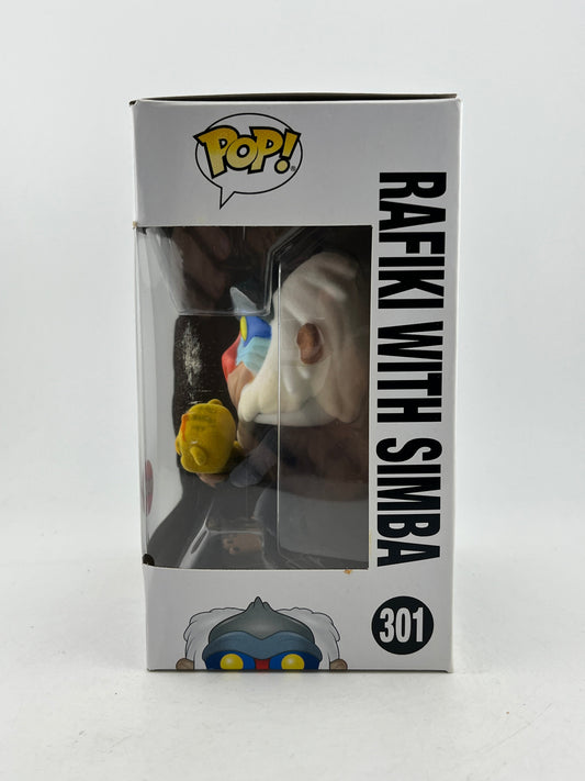 Funko POP! Disney - Rafiki With Simba #301 - Flocked FRENLY BRICKS - Open 7 Days
