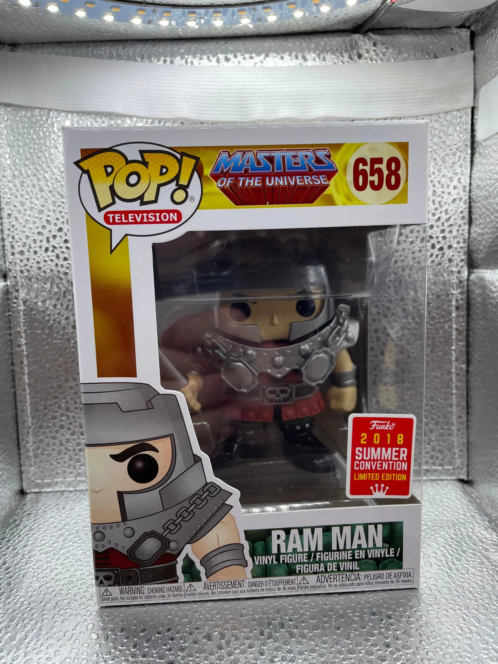 Ram Man Funko Pop Vinyl #658 Masters of the Universe Pop 2018 Summer Convention FRENLY BRICKS - Open 7 Days