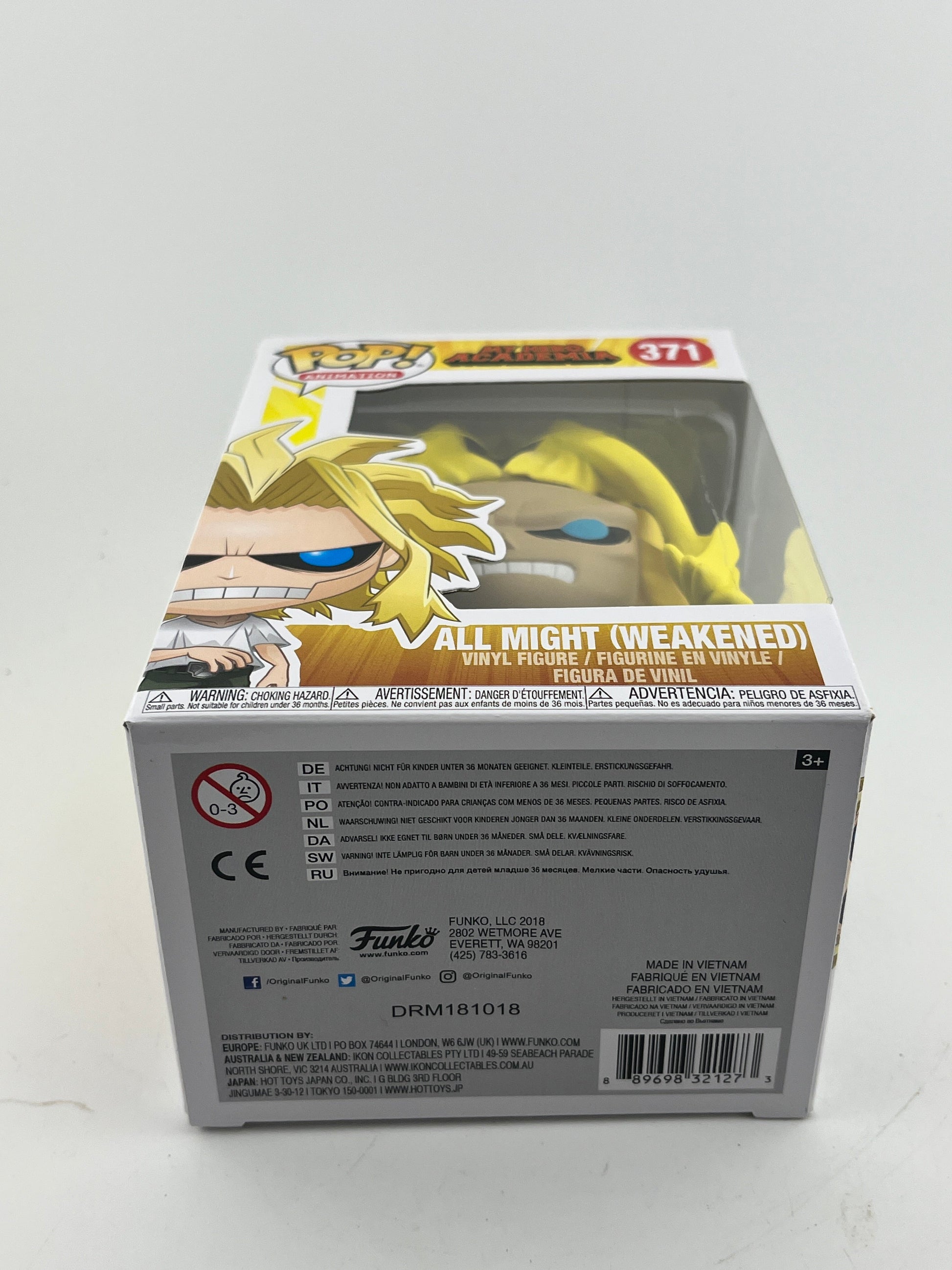 Funko POP! Animation My Hero Academia - All Might (Weakened) #371 - Vinyl Collectable FRENLY BRICKS - Open 7 Days