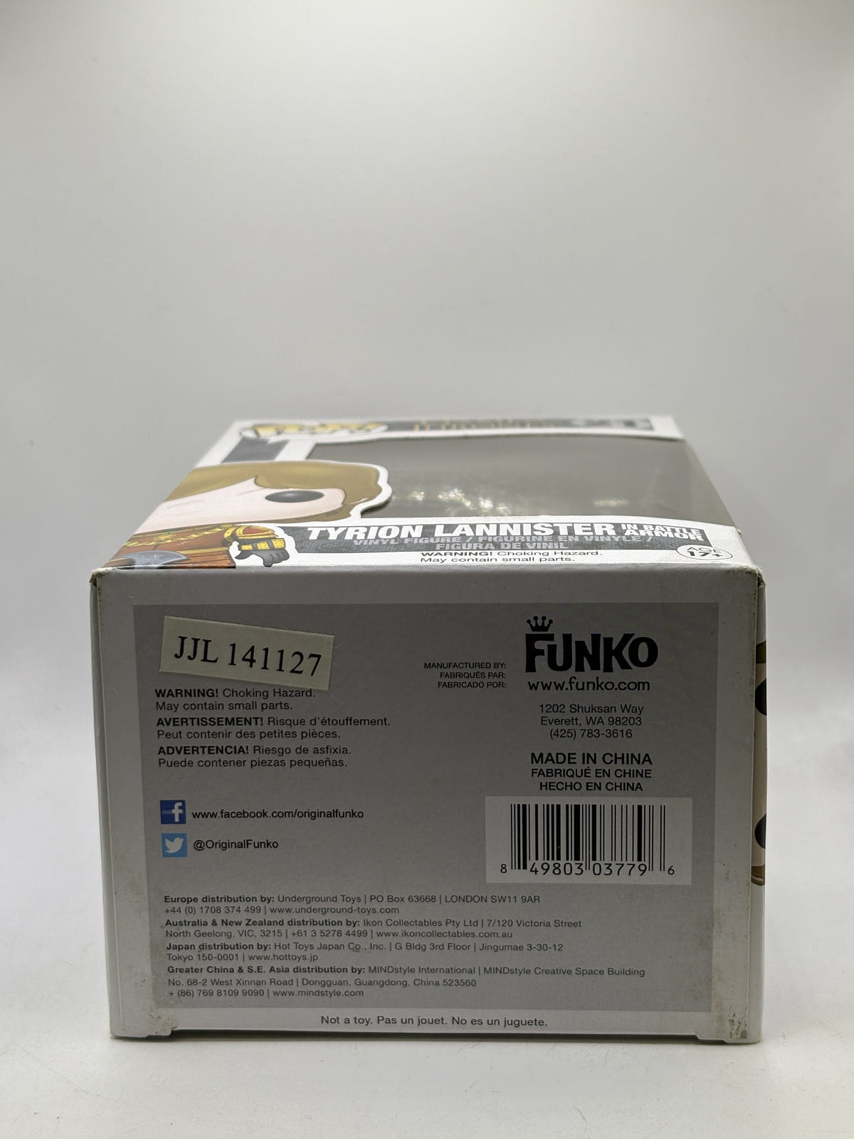 Funko POP! Game of Thrones #21 Tyrion Lannister in Battle Armor Vinyl Figure - Box DMG — bottom image 6