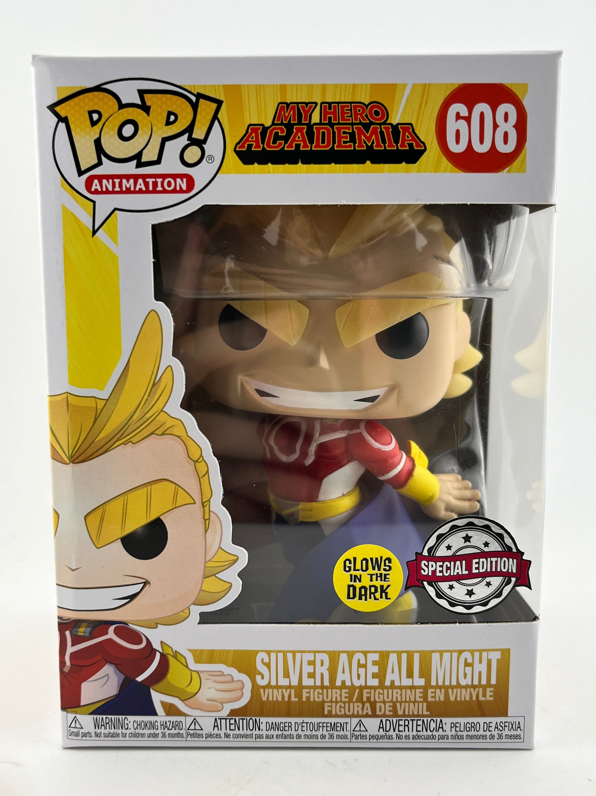 Funko POP! Animation My Hero Academia - Sliver Age All Might #608 - Glow Special Edition FRENLY BRICKS - Open 7 Days