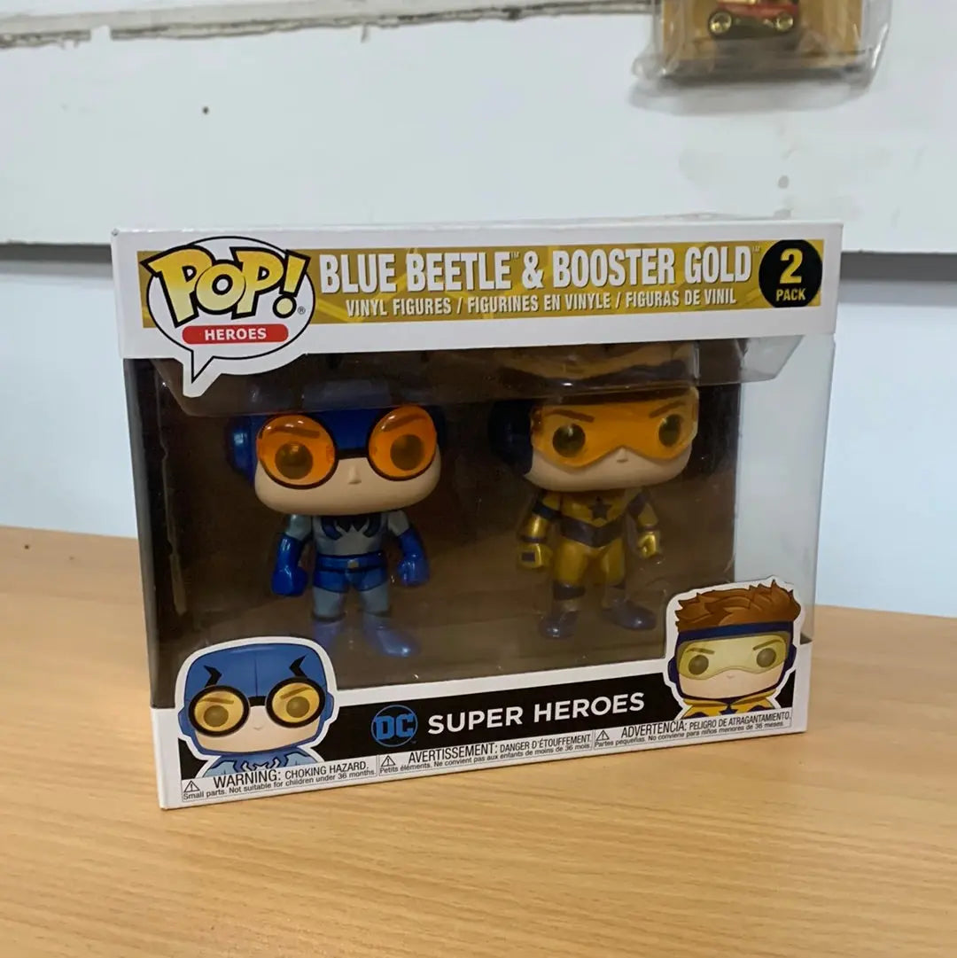 Funko Pop! Vinyl: DC Universe - 2 Pack-Blue Beetle/Booster Gold - PX Previews FRENLY BRICKS - Open 7 Days