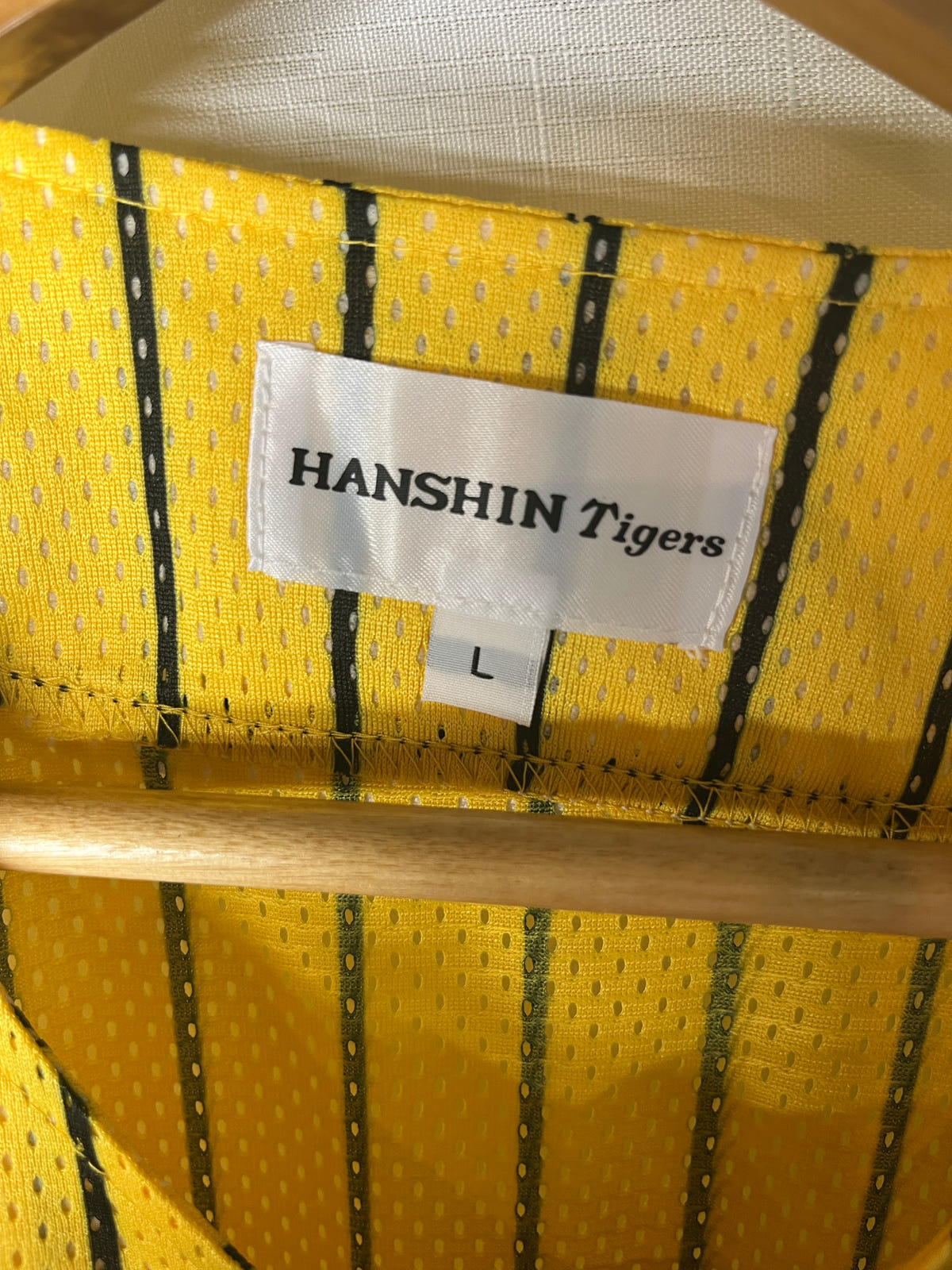Nippon Baseball Hanshin Tigers Yellow/Black Blank Jersey Large, photo 4 image 4