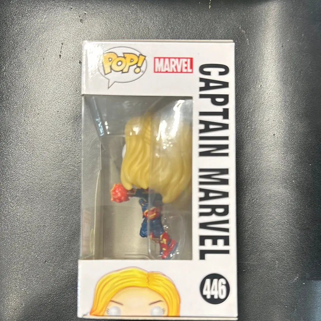 Pop Vinyl Marvel #446 Captain Marvel FRENLY BRICKS - Open 7 Days