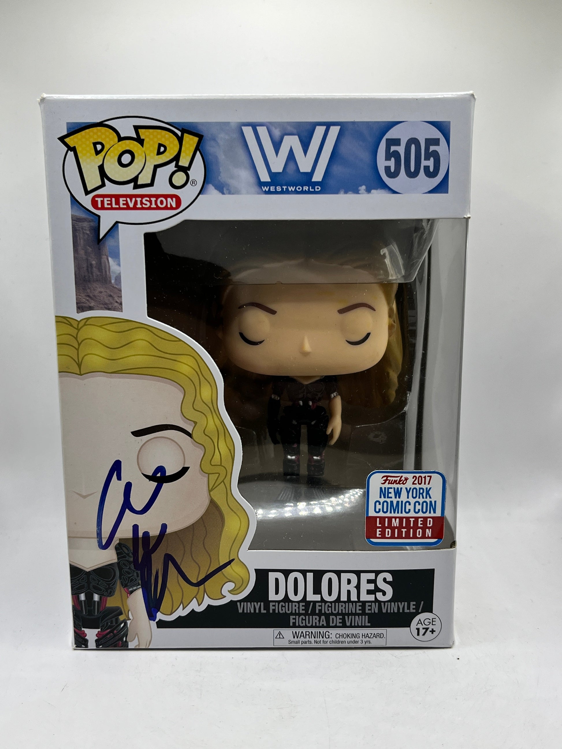 Funko POP! Television Westworld - Dolores #505 - 2017 LE - Autographed FRENLY BRICKS - Open 7 Days